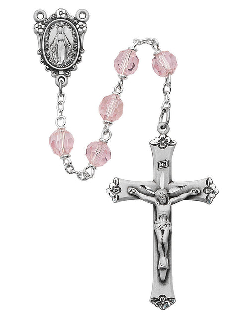 (R406DF) 7MM ROSE TINCUT ROSARY