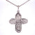 STERLING SILVER 4-WAY MEDAL 20" RHODIUM PLATED CHAIN