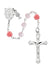 PINK CRYSTAL & FLOWER ROSARY