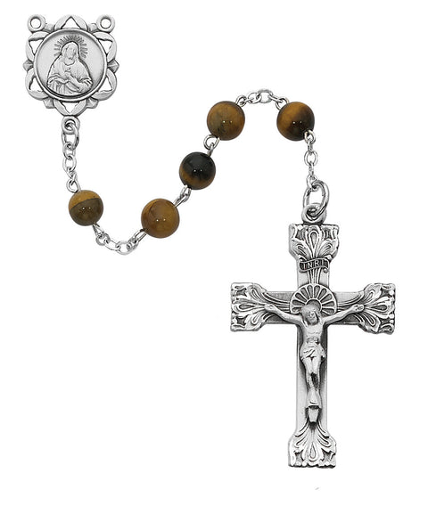 169ASF  6MM GENUINE TIGER EYE ROSARY