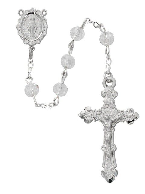 6MM RF CRYSTAL AB ROSARY