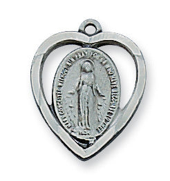 ANTIQUE SILVER MIRACULOUS MEDAL