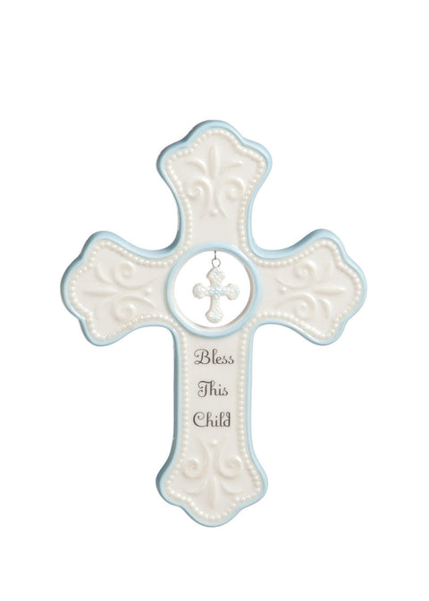 P00326 Blue Hanging Cross