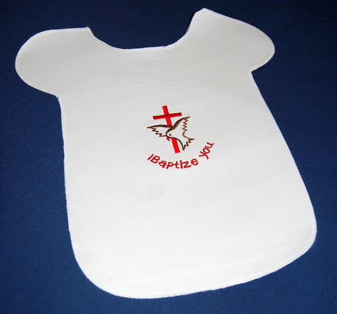 BAP-1  Embroidered Baptismal Bib