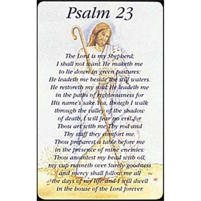 PSALM 23 Pocket Card LAMINATED