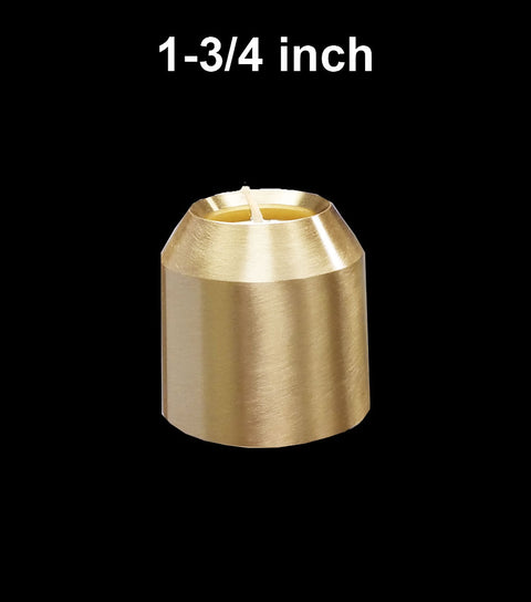 35806 Economy Satin Brass Candle Follower Burner | 1-3/4 inch Candles