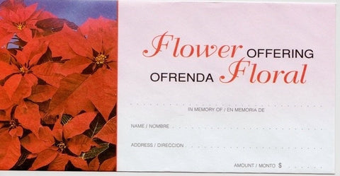8449s SPANISH CHRISTMAS FLOWER OFFERING   PER 100