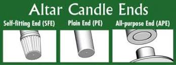 1-1/4" X 17"  Beeswax Altar Candle PE