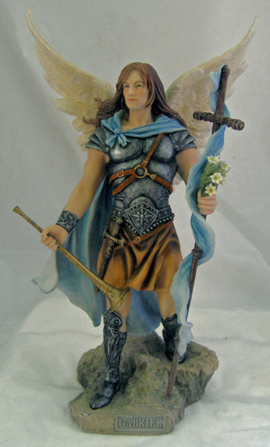 Archangel Gabriel- Hand-Painted In Full Color 14"