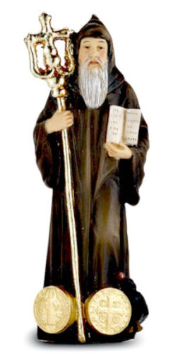 1735-645 ST BENEDICT 4" STATUE