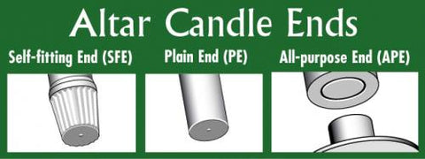 1 1/16 x 17-1/2 Stearine Brand White Molded Candles