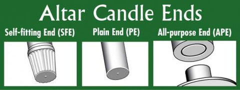 1" x 12-1/2" Beeswax Altar Candles F3