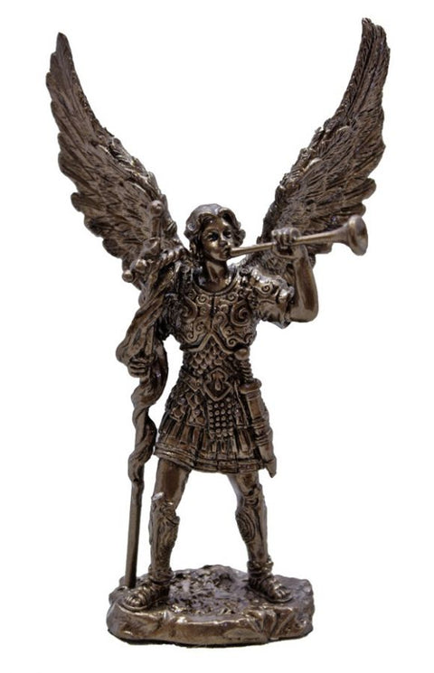 Archangel Gabriel Statue, Cold Cast Bronze, 4"