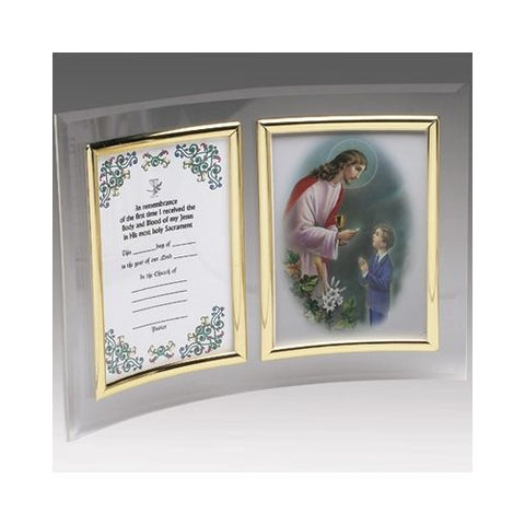 First Communion Certificate Frame for Boys